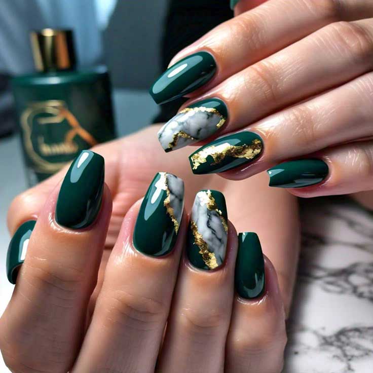 Marble Nail Designs - Classic Marble Nail Art